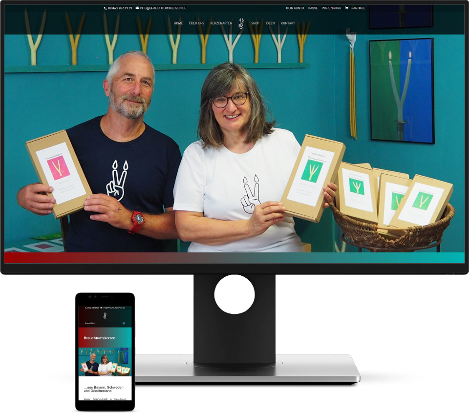 Webdesign Harz Onlineshop Brauchtumskerzen Kreativ Kunsthandwerk