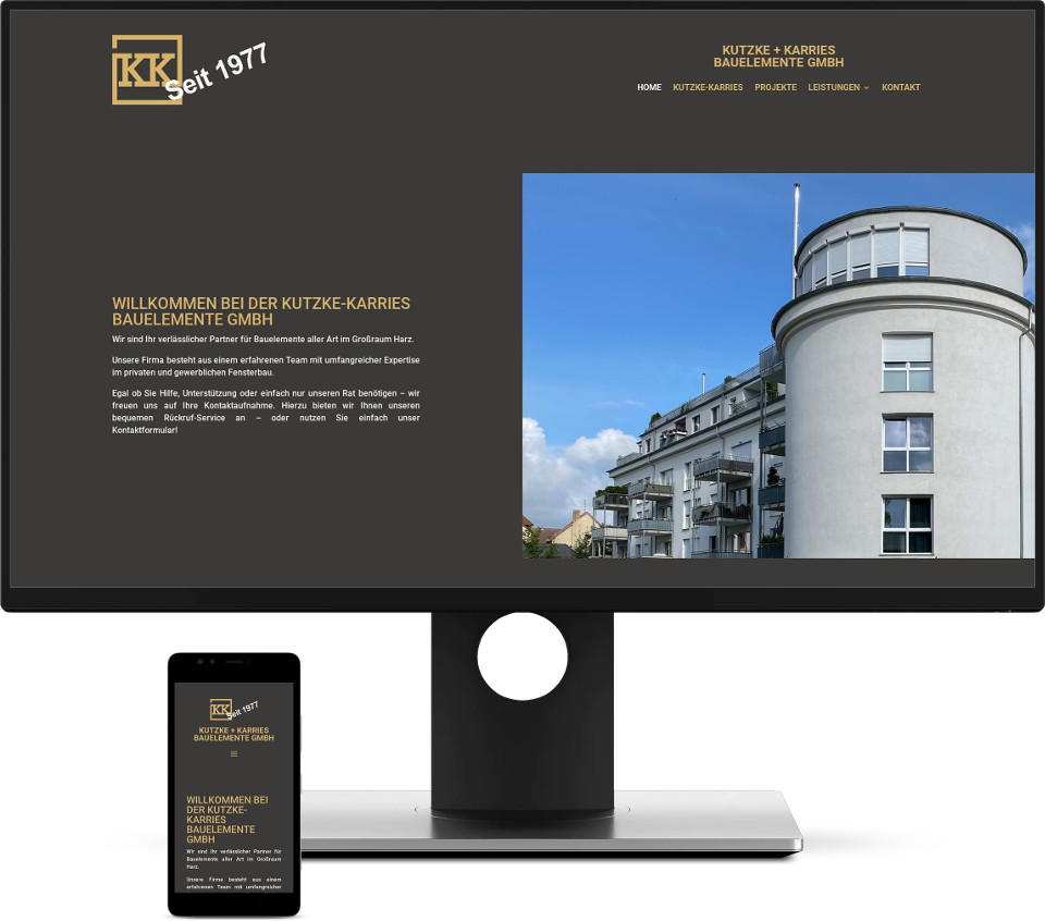 Webdesign Harz Kutzke-Karries Bauelemente GmbH