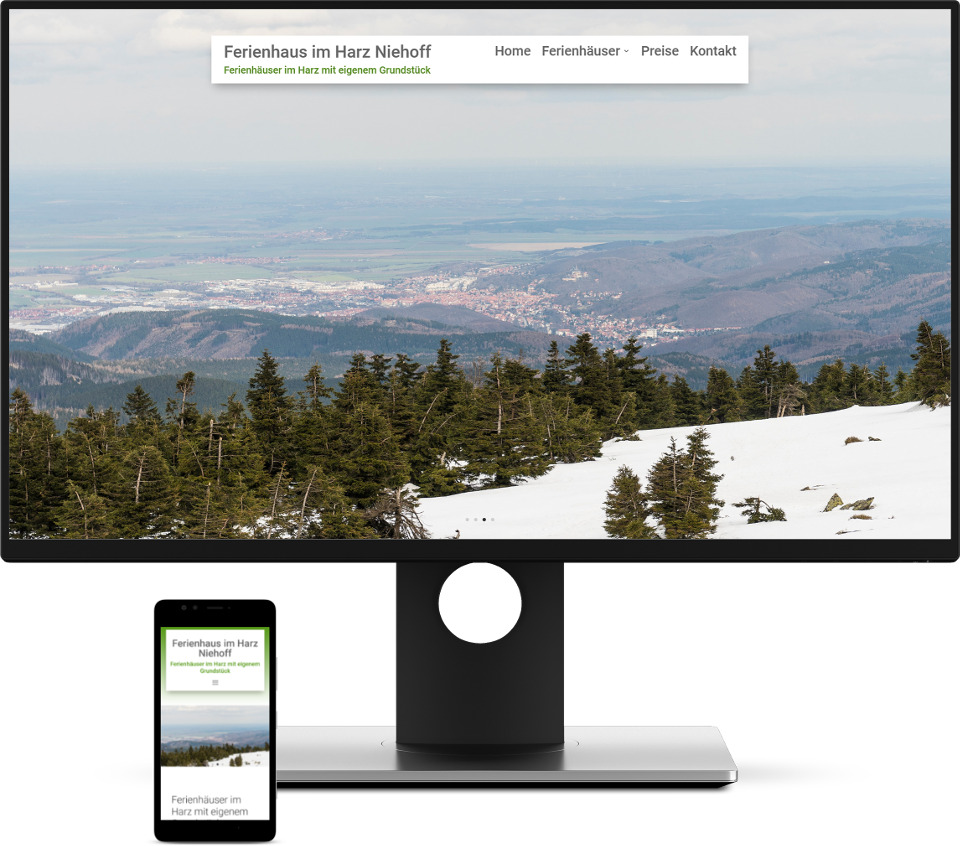 Webdesign Harz Ferienhaus Ilsenburg Website