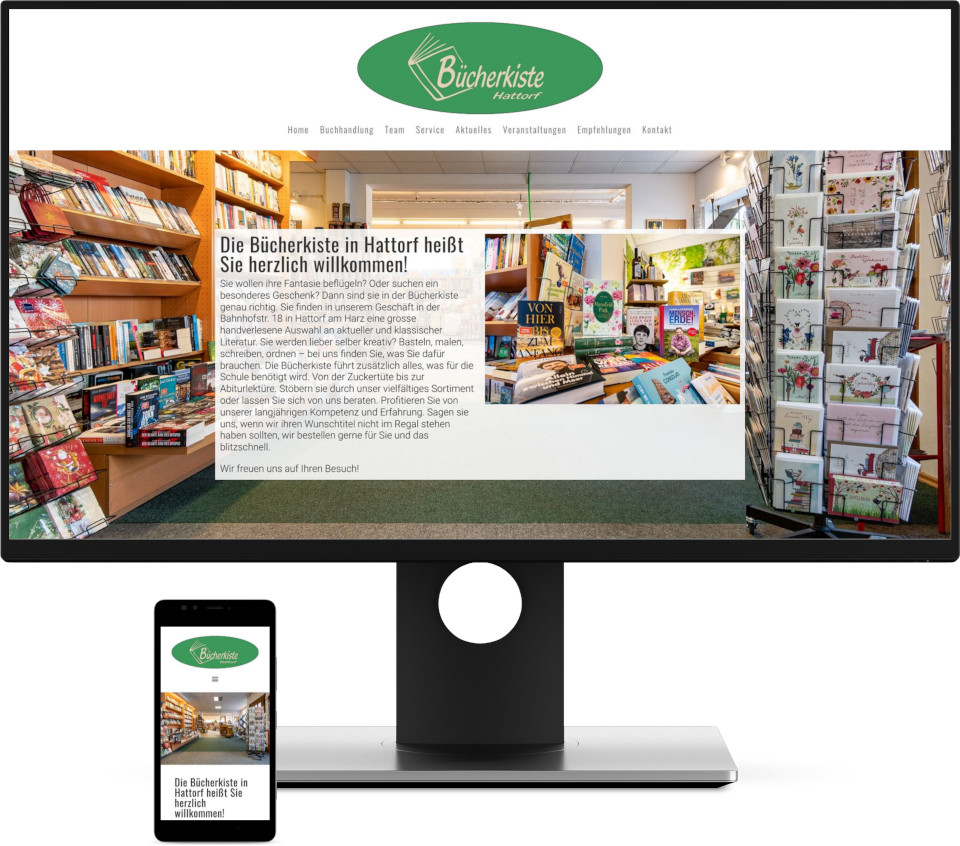 Webdesign Harz Buchhandel Einzelhandel